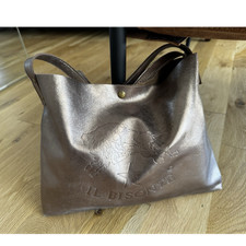 IL BISONTE Women s Brown Metallic Shoulder Ba...
