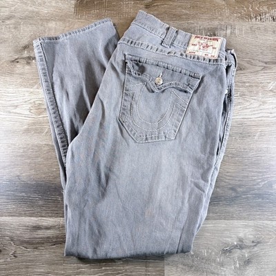 True Religions Men's Ricky Relaxed Straight Flap Pocket Jeans Size 44 x 33