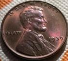 1939 Lincoln Wheat Cent BU CONDITION WITH AMAZING TONING — photo 2