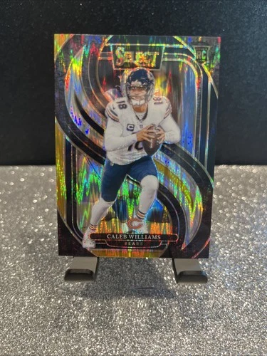 2024 Panini Select Premier Level Caleb Williams #114 Black & Gold Shock Prizm RC