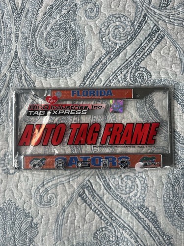 VTG Collegiate Licensed Product FLORIDA GATORS Metal License Plate Frame, NEW!
