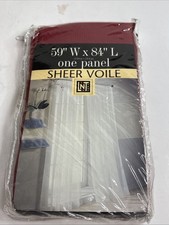 NEW INI Red Sheer Voile Curtain Panel 59" W x 84" L Rod Pocket