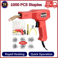 Plastic Welder Kit Soldering Hot Stapler Bumper Repair Welding Gun 1000 Staples