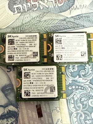 Lot of SSD Sk Hynix BC501 NVMe 256GB 2230 PCIe