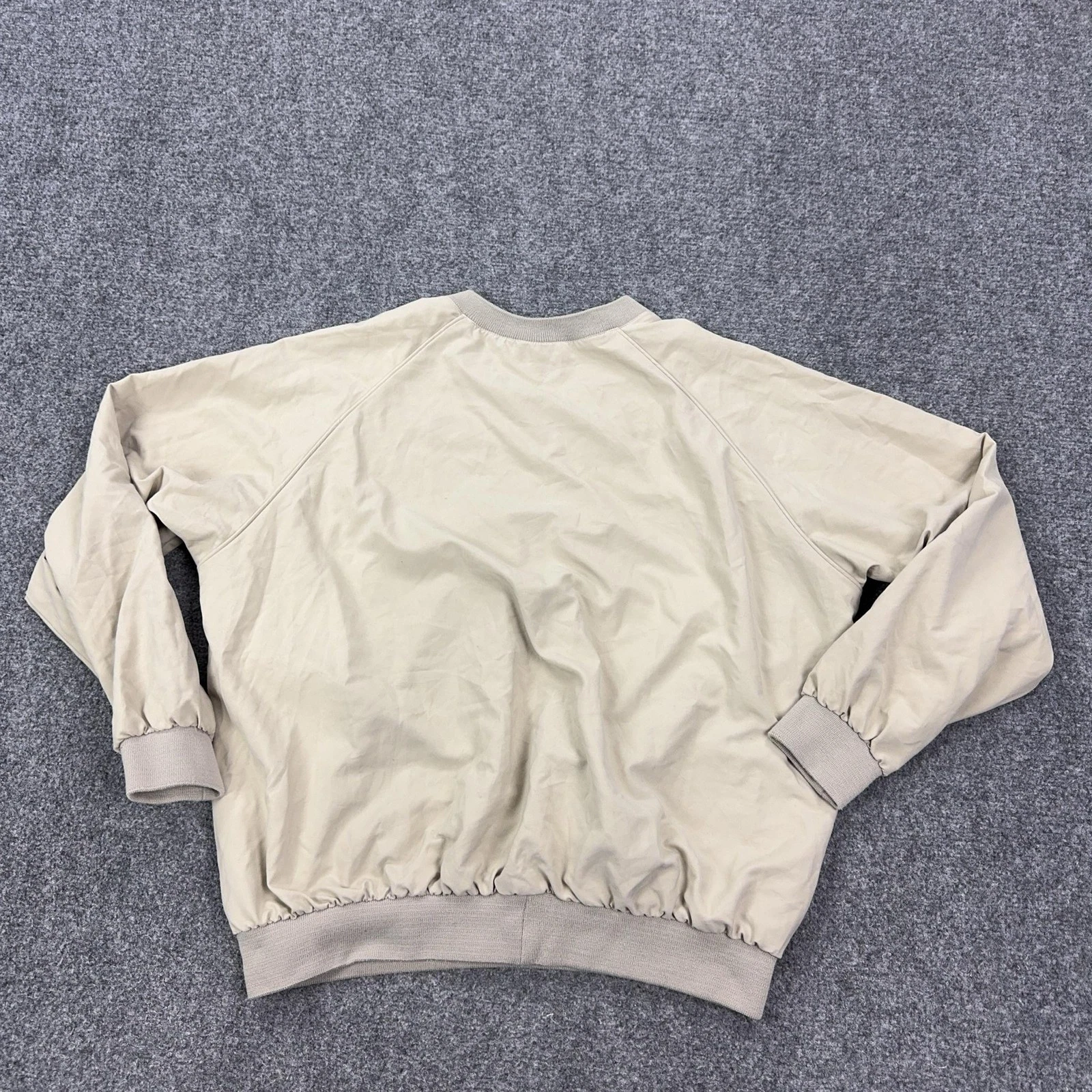 Sunderland Of Scotland Jacket Mens Small Beige Golf Windbreaker V Neck Pullover - product detail image 10