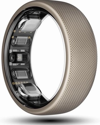 Amazfit Helio Smart Ring & Health Fitness Tracker - Titanium Alloy, Size 8