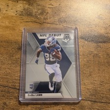 CeeDee Lamb Rookie Football Card #268 Panini Mosaic Dallas Cowboys RC NFL MINT. rookie card picture