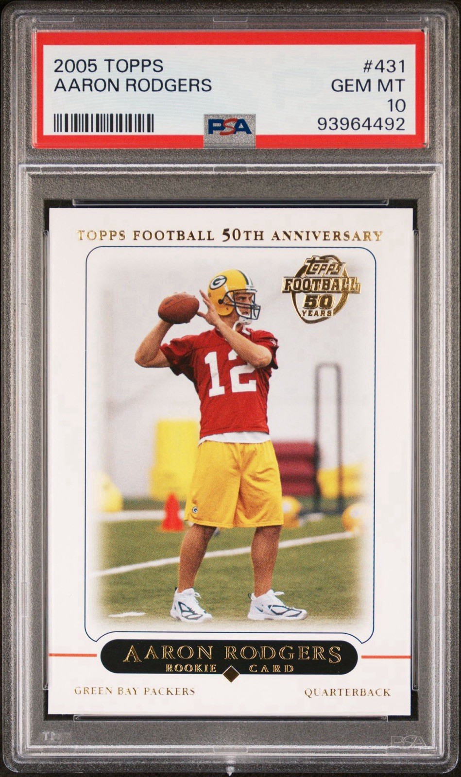 2005 Topps - Aaron Rodgers #431 (RC) PSA 10 Gem MT