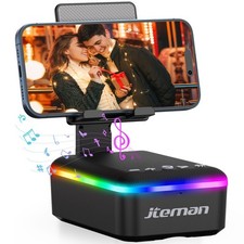 JTEMAN Gifts for Men Women,Cell Phone Stand with Bluetooth Small, Black