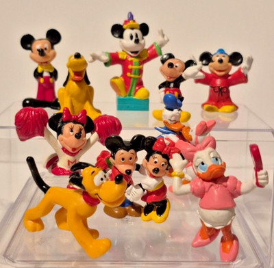 Disney Vintage PVC Figure Lot of 10 Applause Mickey Minnie Pluto Donald Daisy