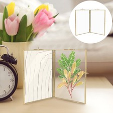 Glass Photo Frame Memorial Bilderrahmen Gold Vintage