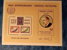 Sierra Leone, 1986 United Nations, Martin Luter King MNH