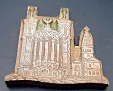  BRONZE Tampon Matrice d'imprimerie début 19ème Basilique N. D DE FOURVIÈRE LYON