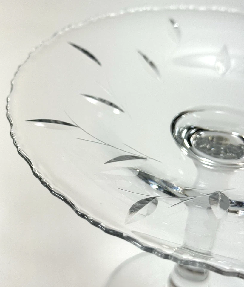 Vintage 1953-1971 Willow by Duncan & Miller Compote Desert Plate 6 1/8" Tall - Image 3 of 4