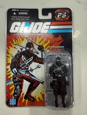GI JOE COMMANDO SNAKE EYES 25TH ANNIVERSARY MINT ON SEALED CARD NO RESERVE