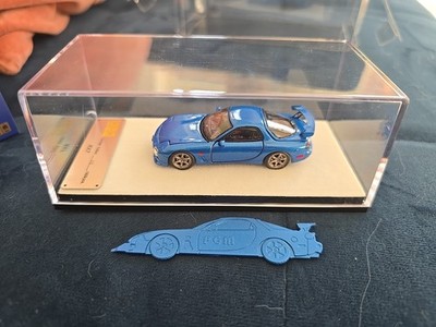 PGM Maßstab 1:64 blau RX7 FD 3S Racing Sports Diecast Metall Auto Modell