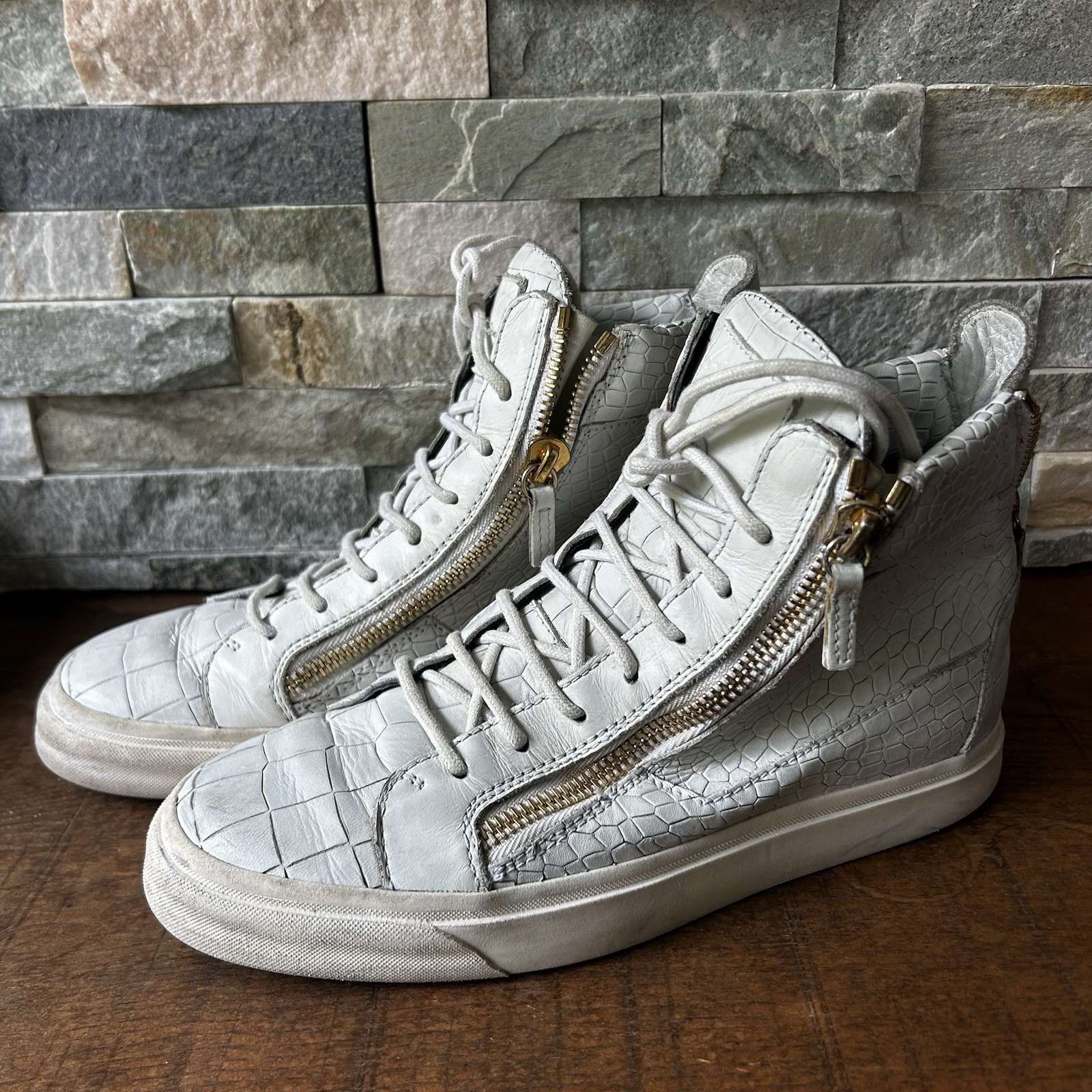 giuseppe zanotti White Croc May Birel Sneakers Size Men’s 39