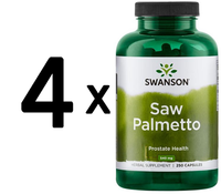 4 X Swanson Saw Palmetto, 540Mg - 250 Caps (74,94 Eur/Kg)