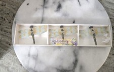 LAVA COLLECTION SET OF 3 BEAUTIFUL FLOATING DRAGONFLY 4"X2.5" CANDLES NIB