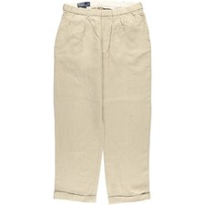 Vintage Ralph Lauren POLO by Ralph Lauren two-pleat linen pants men's size W34