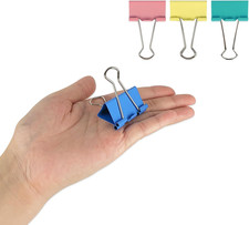 Large Binder Clips, 1.6 Inch, 24 Pack, Colored Binder Clips, Paper Clamps Large