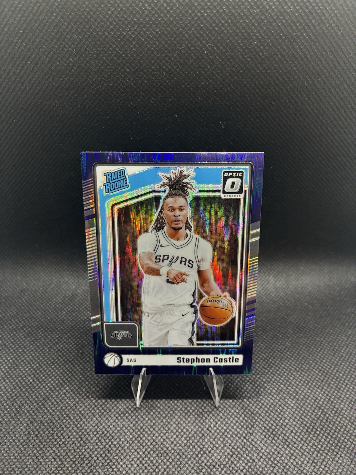 2024-25 Panini Donruss Optic - Rated Rookie Stephon Castle #254 Purple Shock