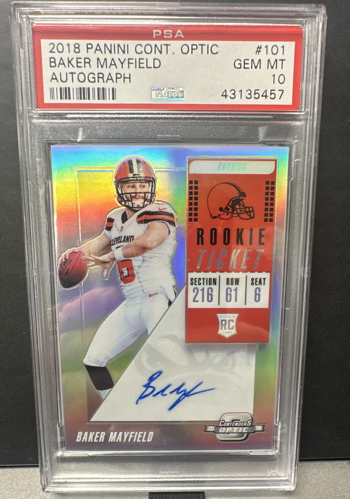 Baker Mayfield Panini Contenders Optic #101 Autograph