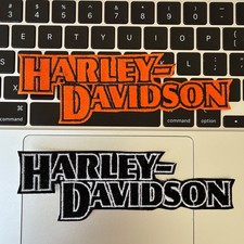 DUO Pack Embroidered Iron-On Long Harley Patc...