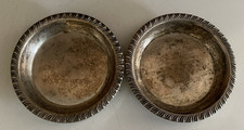 2 Antique Small Sterling Tray Jewelry Holder -Sweet & Petite