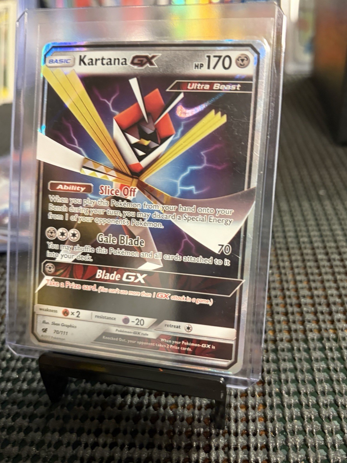 Pokémon TCG Kartana GX Crimson Invasion 70/111 Holo Ultra Rare