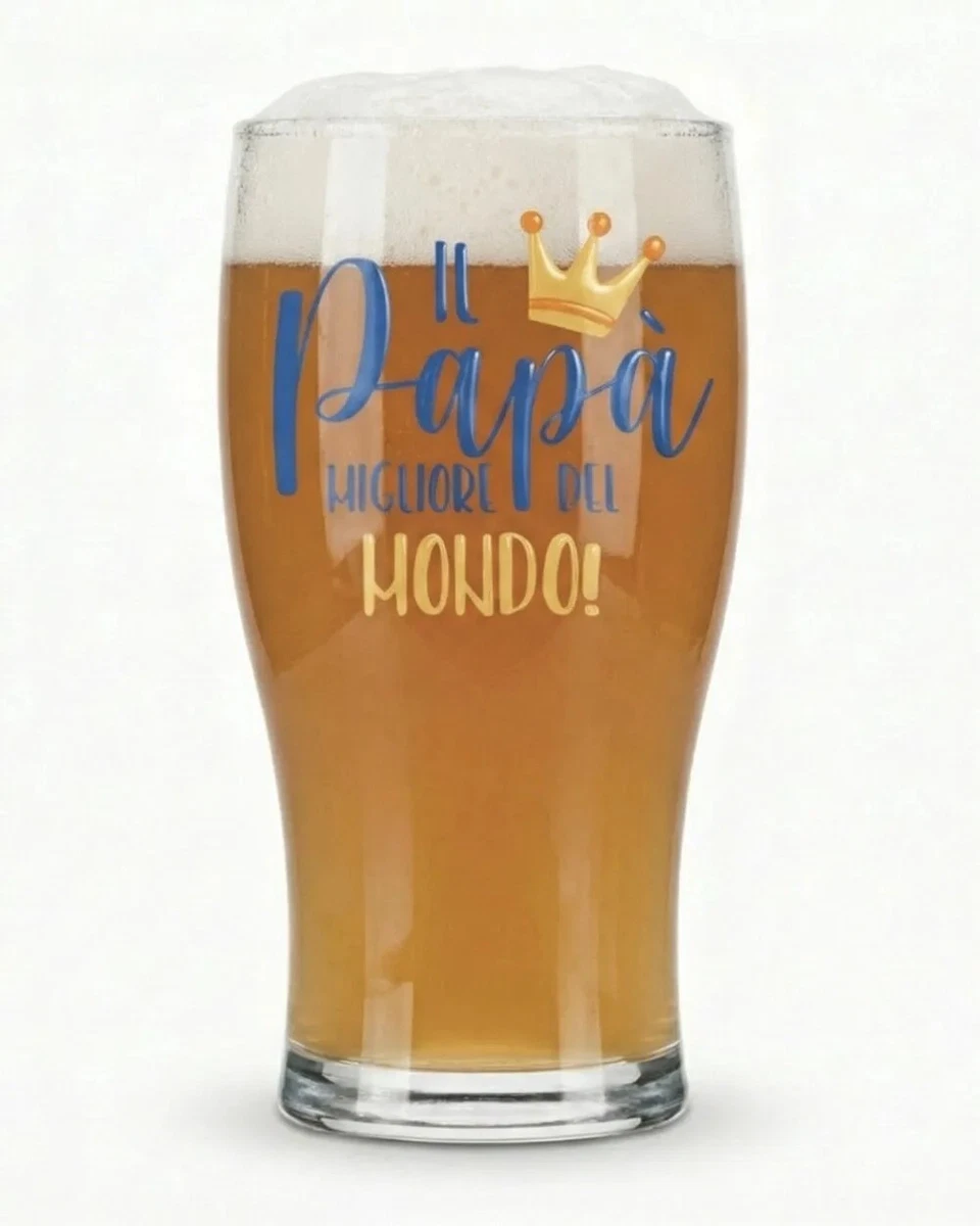 Bicchiere Da Birra Personalizzato 63 Cl Con Incisione Laser - Regalo Di Compleanno Per Appassionati, Formato Pinta, Regalo Uomo Originale - 4