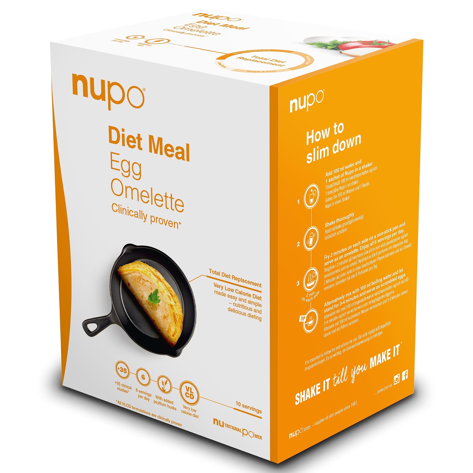 Nupo Diet Omelette: 10 Porzioni Pasto Sostitutivo Proteico per Dimagrire