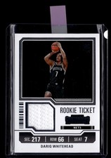 2023-24 Panini Contenders #RTS-DRQ Dariq Whitehead Rookie Ticket Swatches