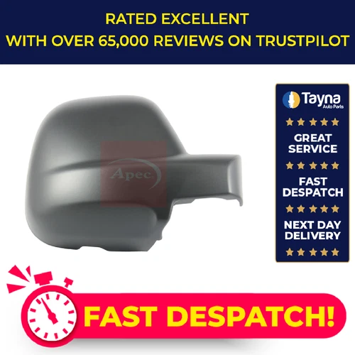 Door / Wing Mirror Cover fits PEUGEOT PARTNER Right 2013 on O/S Driver Side Apec