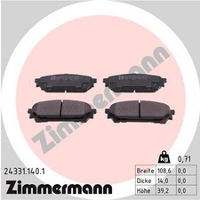 ZIMMERMANN Bremsbelagsatz Scheibenbremse 24331.140.1 für GD IMPREZA Station GG