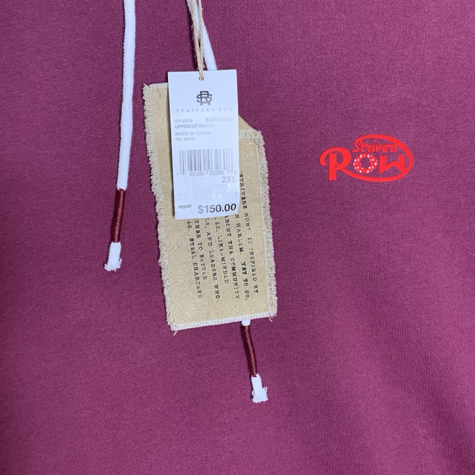 FILA Felpa con cappuccio da boxe marrone Striver’s Row taglia 2XL