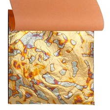 Variegated Gold Leaf Sheets - Multiple Types of Metal Leaf Papers with Patter...