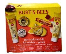 Burt's Bees Gifts Tips and Toes Kit 6 Travel Size Lemon Coconut Scents
