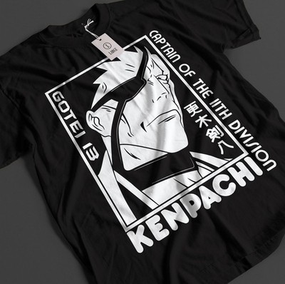 Bleach Anime Shirt Zaraki Kenpachi Tshirt Ichigo Bankai T-Shirt Aizen Unisex Tee