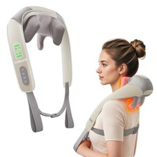 Cordless Neck Massager with Heat, 4D Deep Kneading Neck Shoulder Massager for...