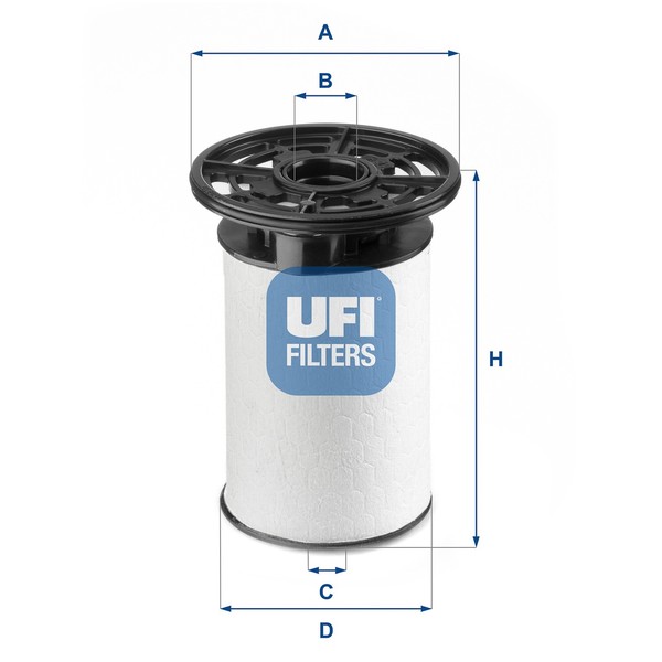 Kraftstofffilter UFI 26.076.01 Filtereinsatz FüR Alfa Giulia Fiat Ducato 120-image