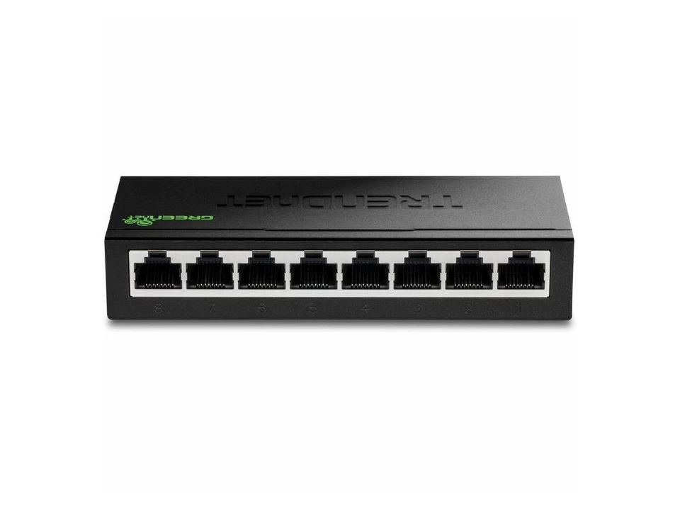 TRENDnet 8-Port Unmanaged Gigabit GREENnet Desktop Metal Switch, Fanless, 16Gbps - Image 2 of 4