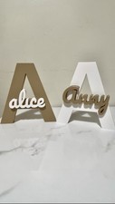 Personalized 3D Printed Name Letter Decor   Custom Initial  Name Sign.