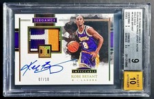 2017-18 Panini Impeccable KOBE BRYANT #/10 Holo Gold GU Patch Auto BGS 9/10 Mint