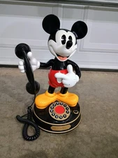 Vintage 1997 Disney Mickey Mouse Animated Talking Telephone Telemania Home Phone