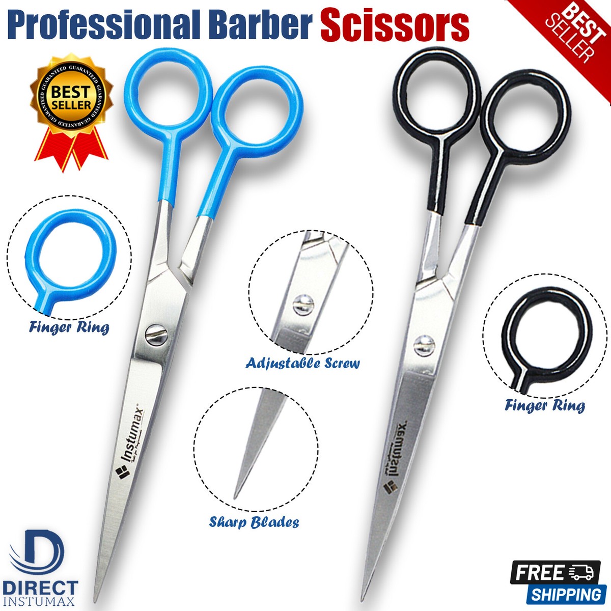 Professional Barber Hair Cutting Scissors GERMAN Shears Size 6.5