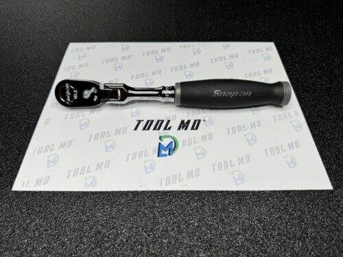Snap-on Tools NEW 3/8" Drive DARK TITANIUM Soft Grip FLEX-HEAD Ratchet FHF80A