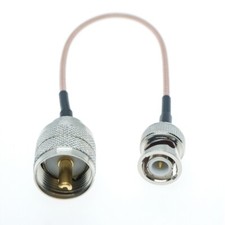 RG316 BNC Male to UHF PL259 Male Crimp Connector Lot RG316 Coax RF Coaxial Cable