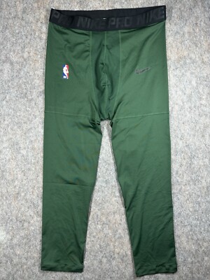 Nike Pros Compression Tights Size XL Tall Green AA0751-323 NWOT Team Issued