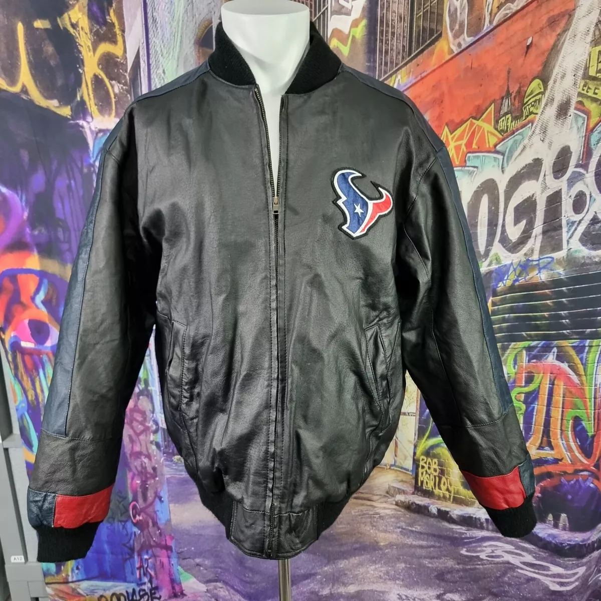 Houston Texans Carl Banks G III Leather Jacket Size Large W23